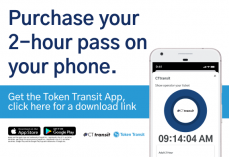 Pase de 2 horas en la aplicación Token Transit